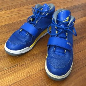 Jordan Blue and Yellow with Strap Size 6.5